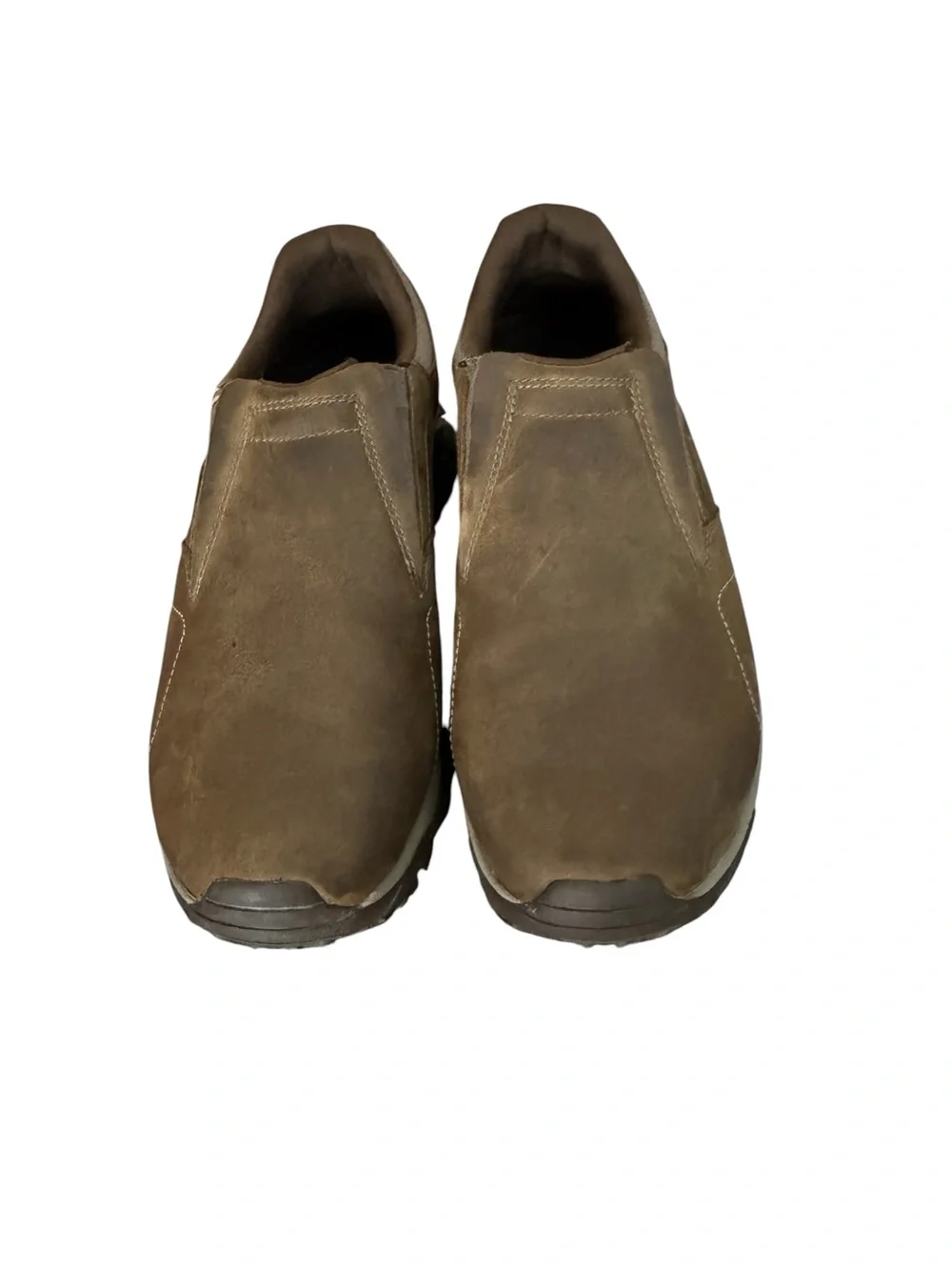 Merrell Men's Moab adventure moc Slip-On full grain Leather casual Shoes size 12